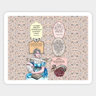 Jane Austen - Quote about Reading - 2 Magnet